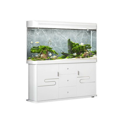 Réservoir d'aquarium moderne en verre 65-70 gallons + bois manufacturé Eco