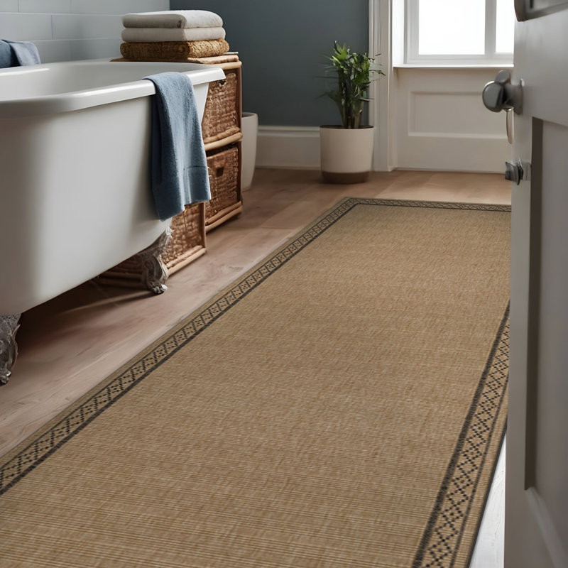 Tapis intérieur / extérieur, Beige, Tapis de couloir de 2 pi x 7 pi