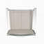Tabourets 29,50 "avec structure en aluminium antirouille argenté, filet gris, ensemble de 2