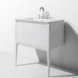 Luxe 42.4" Wall Mounted Single Bathroom Vanity with Top