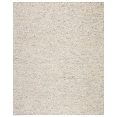 Tapis unique en laine noué à la main gris nouvel âge 8 pi x 11 pi Berrien