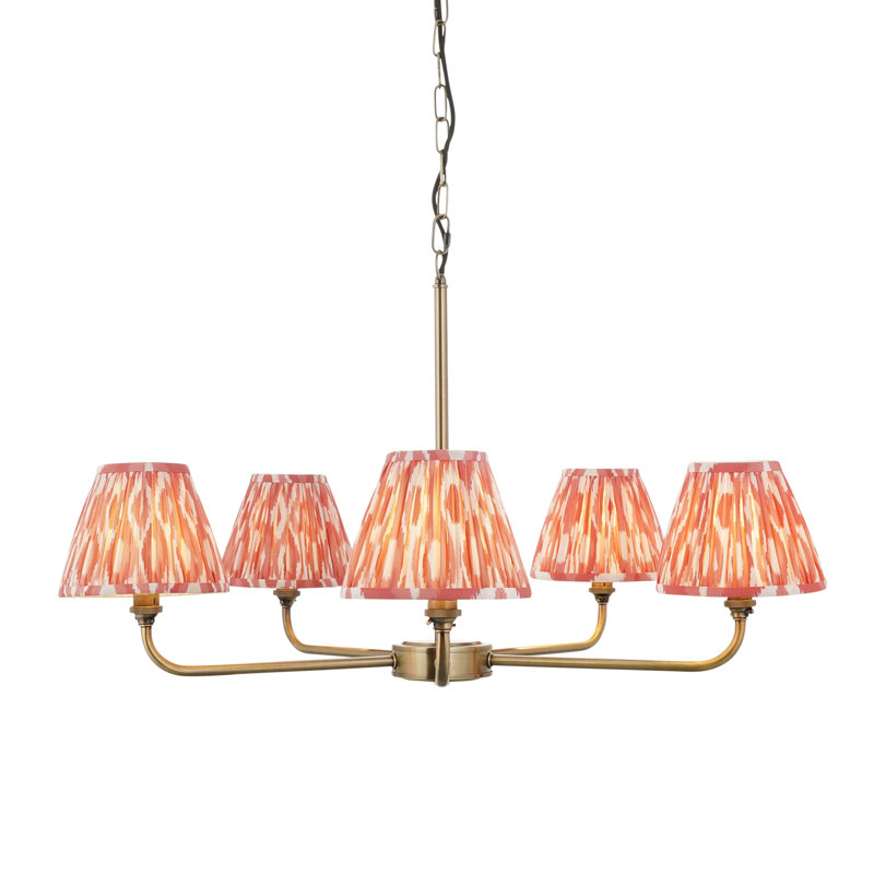 Abdulkader 5 - Light Chandelier, Pink, Brass