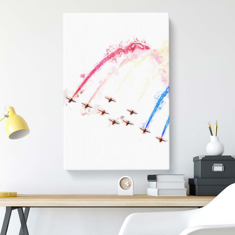 The Red Arrows - Wrapped Canvas, 60cm H x 40cm W x 3cm D