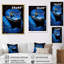 Portrait d'un serpent vipère bleu sur toile-414428245-414428240