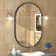 Amara Oval Tempered Glass and Aluminum Alloy Framed French Cleat Mounted Wall Mirror