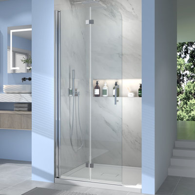 30'' - W x 72'' H Pivot Door Frameless Shower Door with