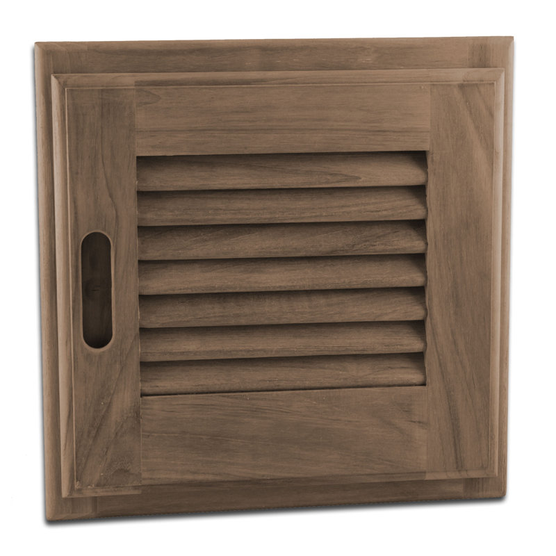Porte et structure teck massif Louver, 12 po x 12 po
