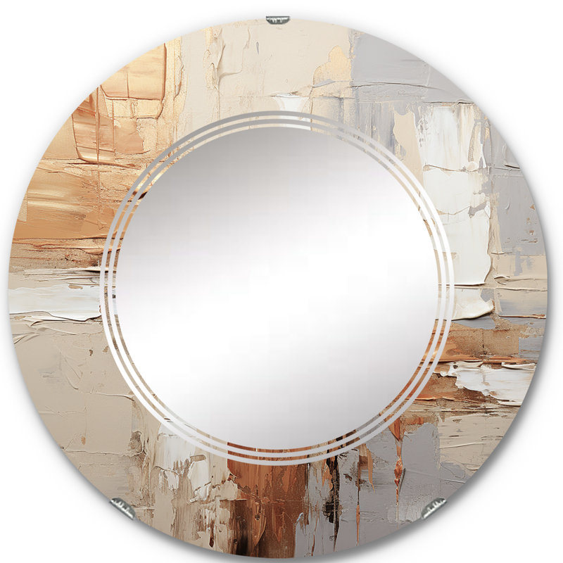 Dalfon - Miroir mural moderne rond, 24 po x 24 po