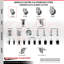 Ensemble de roulettes extensibles en caoutchouc thermoplastique