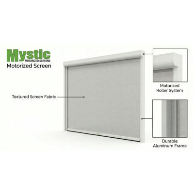Moustiquaire de porte de garage Mystic, 9 pi x 7 pi, cadre noir, moustiquaire en PVC noir 17 x 20