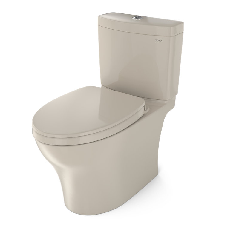 Aquia® Dual-Flush Elongated Two-Piece Toilet with Tornado Flush (Seat Included), Bone
