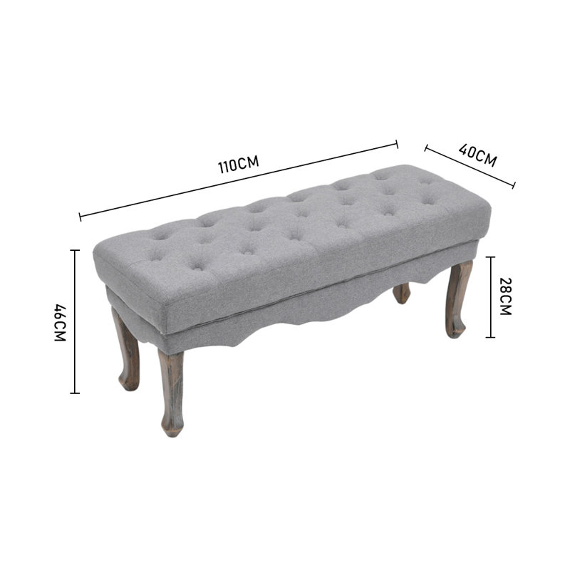 Alayah Linen Upholstered Bench