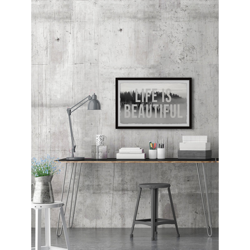 Life Is Beautiful III 1 Piece Single Picture Frame Wall Art, 20cm H x 30cm W