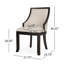  Chaises de salle à manger rembourrées avec structure en bois et dossier haut courbé, ensemble de 2-1037910656