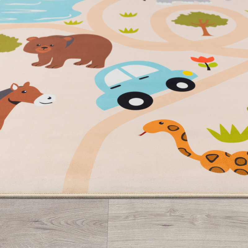 Irma No Pattern And No Solid Colour Area Rug, Round 200cm