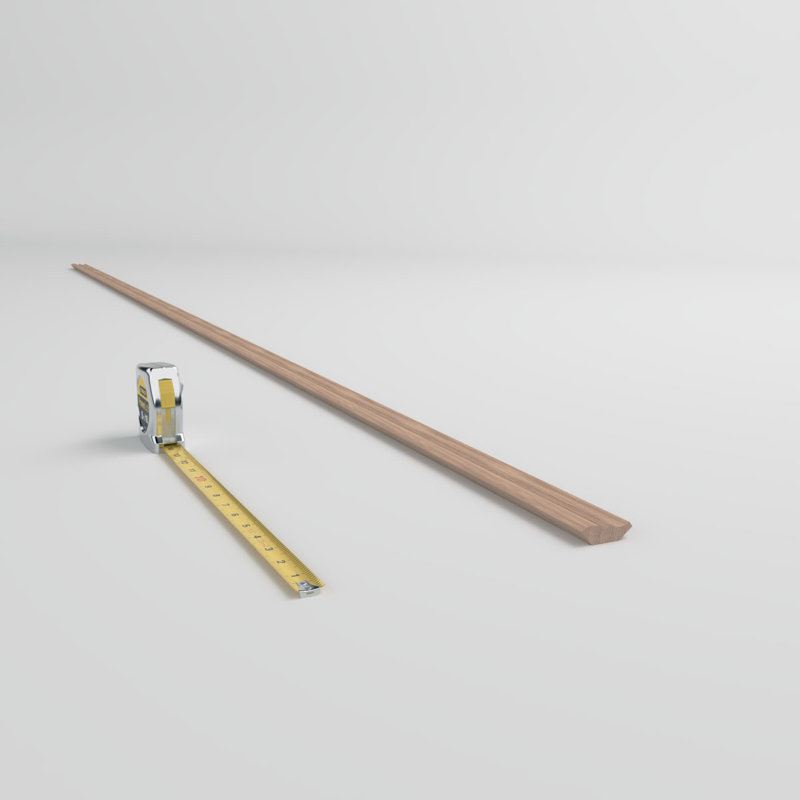 WM75 - Moulure de bois franc massif Americraft, P 9/16 po x l 1 5/8 po x L 96 po, chêne rouge teinté, Chêne rouge