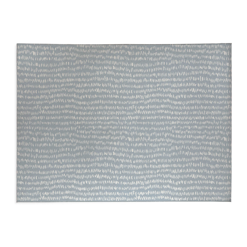Tapis de cuisine Crop Row, Rectangulaire 3 pi x 5 pi, Bleu ardoise
