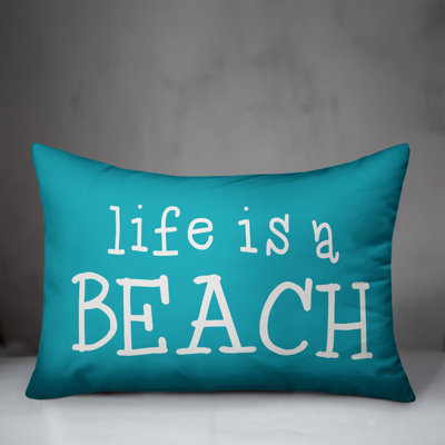  Life Is a Beach Indoor/Outdoor Lumbar Pillow