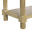 Ensemble de 2 tables d'appoint étroites avec tablettes, chêne vieilli