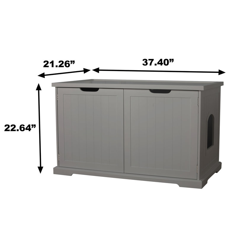 Jolene Litter Box Enclosure, Gray