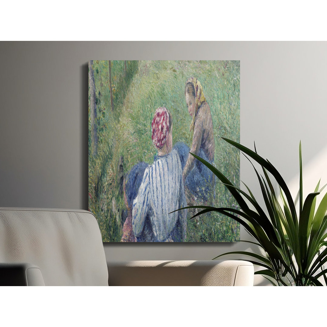 Impressionist Women Meadow Canvas Wall Art