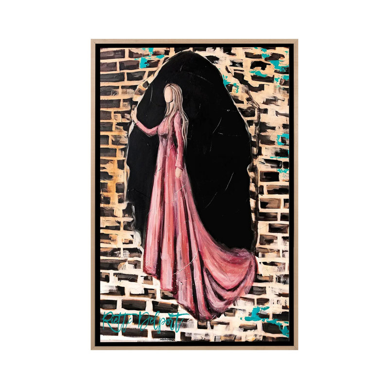 Une reine sera toujours, H 60 po x l 40 po, Floater Framed Print Canvas without Mat, Beige
