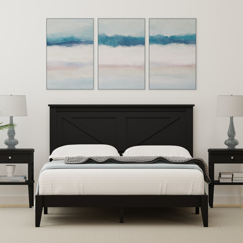 Marksbury Solid Wood Bed, Black, Queen