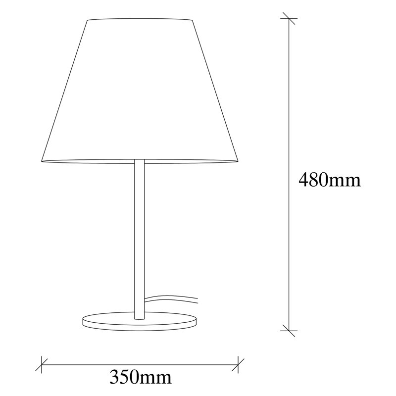 Lampe de table 18,9 po Parish, Blanc, Rouge
