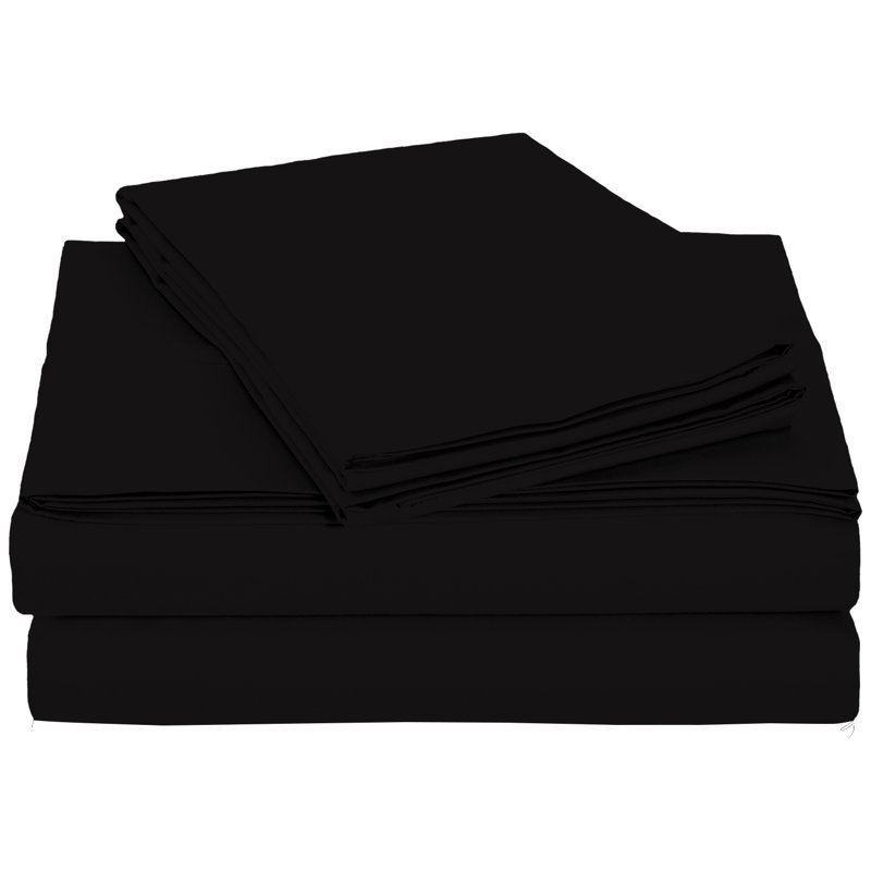 Billie-J Microfiber Sheet Set, Queen, Black