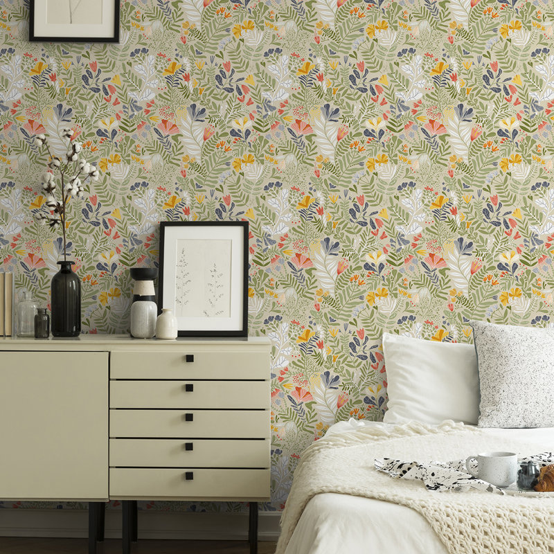 Ackworth Floral Roll, Beige/Green