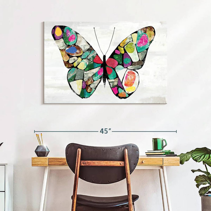 Couleurs de papillon Brampt, H 26 po x l 39 po
