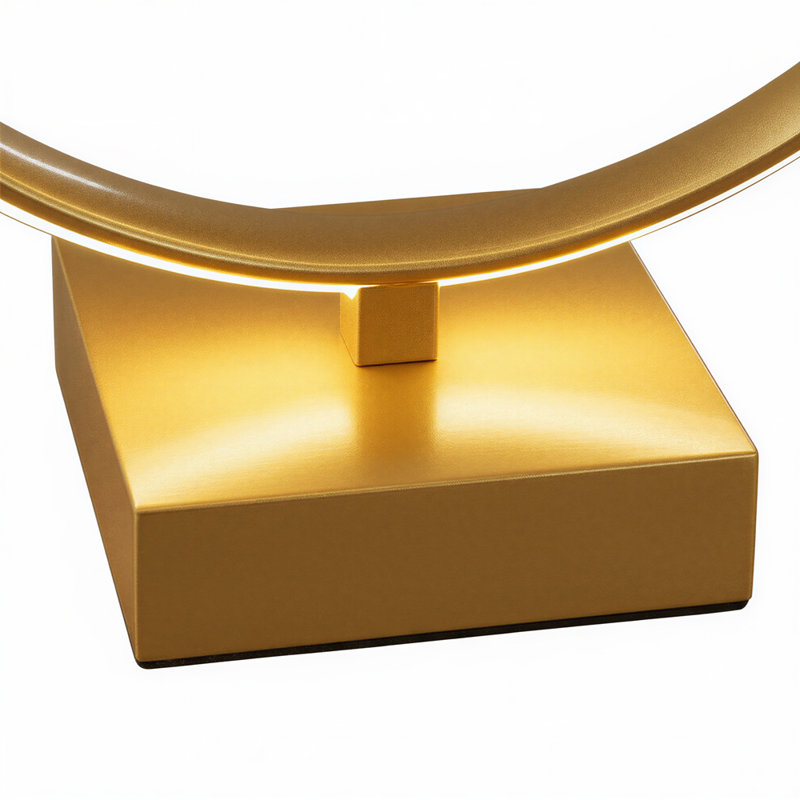 Lampe de table abstraite 19 "en métal doré