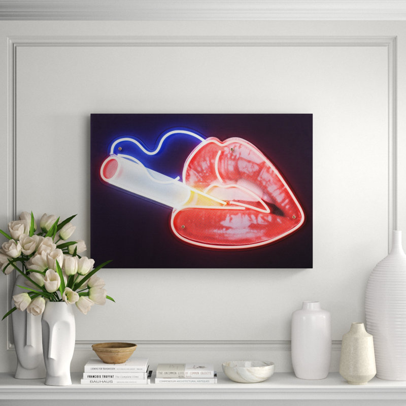 Smoking Hot Lips Print