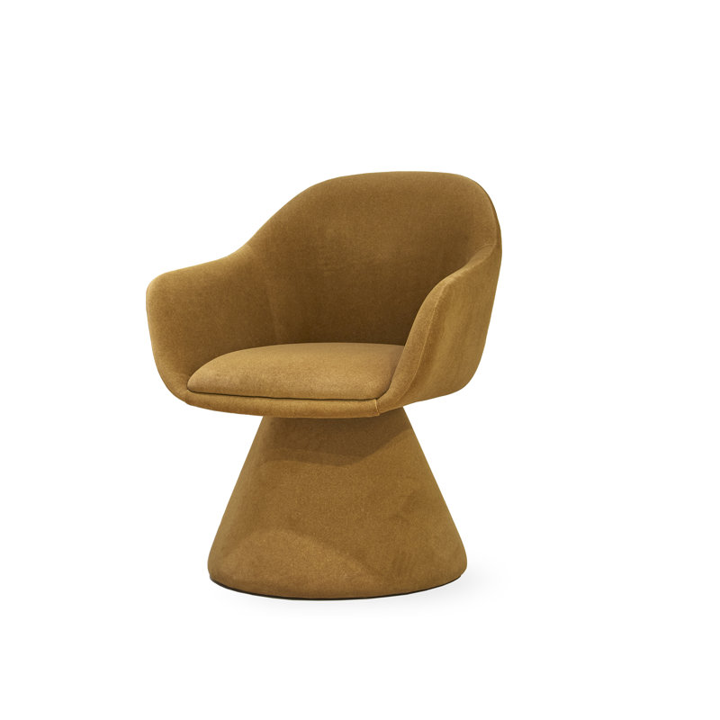 Fauteuil Russel en velours brun clair