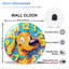 Horloge murale colorée pour chien