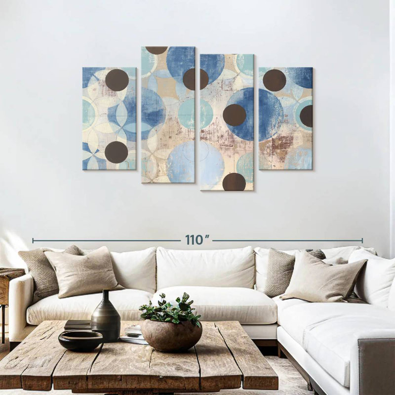 Avery Blue Dots, 48"H x 75"W