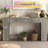 63-inch Long Console Table With Led Light, Farmhouse Sofa Table Behind Couch, Wooden Console Table For Entryway Hallway Entrance Living Room, Grey-914667065