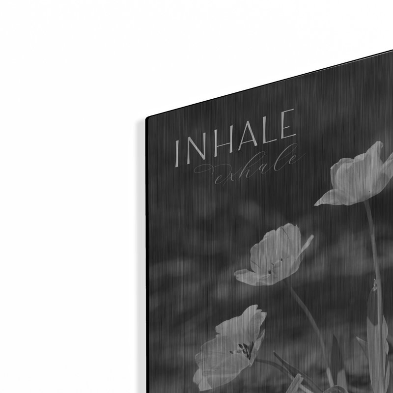 Art mural en métal Latitude Run® «Inhale, Exhale» par Lori Deiter, H 16 po x l 12 po