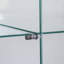 Vitrine à 4 tablettes en verre, blanc - pour livres, œuvres d'art, photos, décorations, modèle, vitrine avec 4 tablettes, collections, décorations