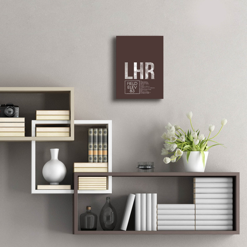 «LHR ATC» par O8, art mural en verre acrylique, 12 po x 16 po, H 16 po x l 12 po x P 0,13 po