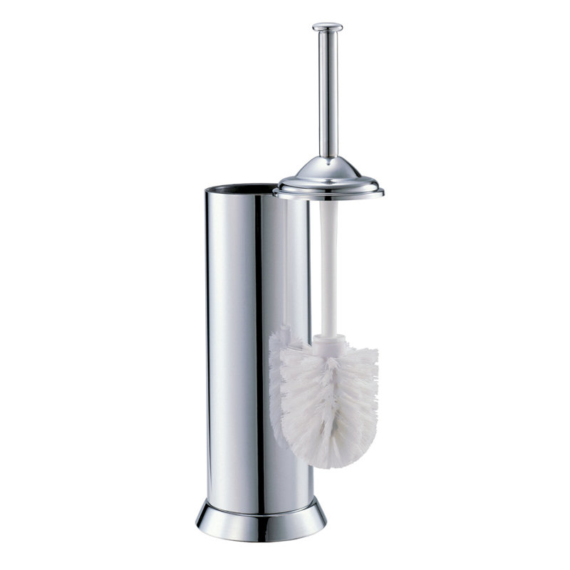Accessoires de salle de bain 16 po H Brosse et support de toilette en métal, Chrome