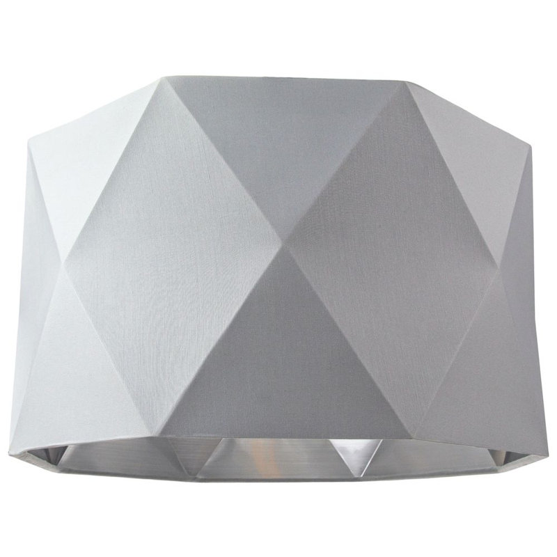 Cotton Fabric Geometric Shade with Inner Brushed Effect Lining, Grey