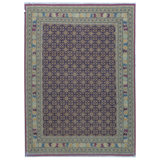 Wool Oriental Area Rug in Purple/Taupe