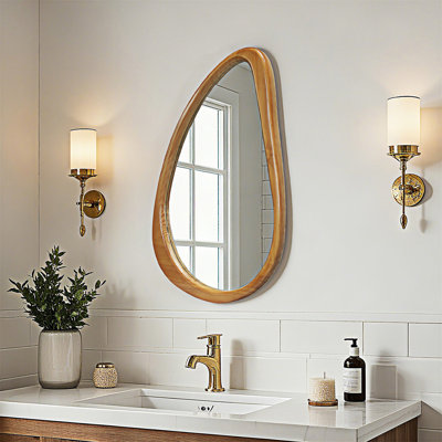 Miroir mural en bois