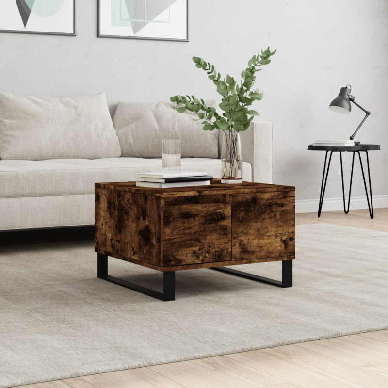 Ayluardo Sled Coffee Table with Storage, Smoked Oak