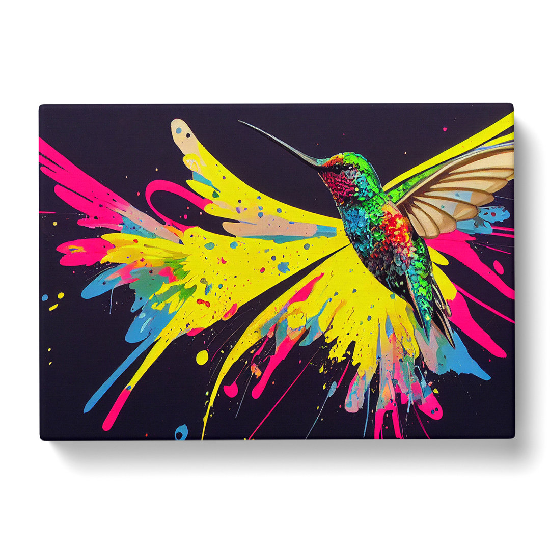 XXX-H1022-WF-4790X Hummingbird In Colour Vol.4 Abstract - Wrapped Canvas Print