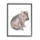 Illustration florale d'un bébé hippopotame floral