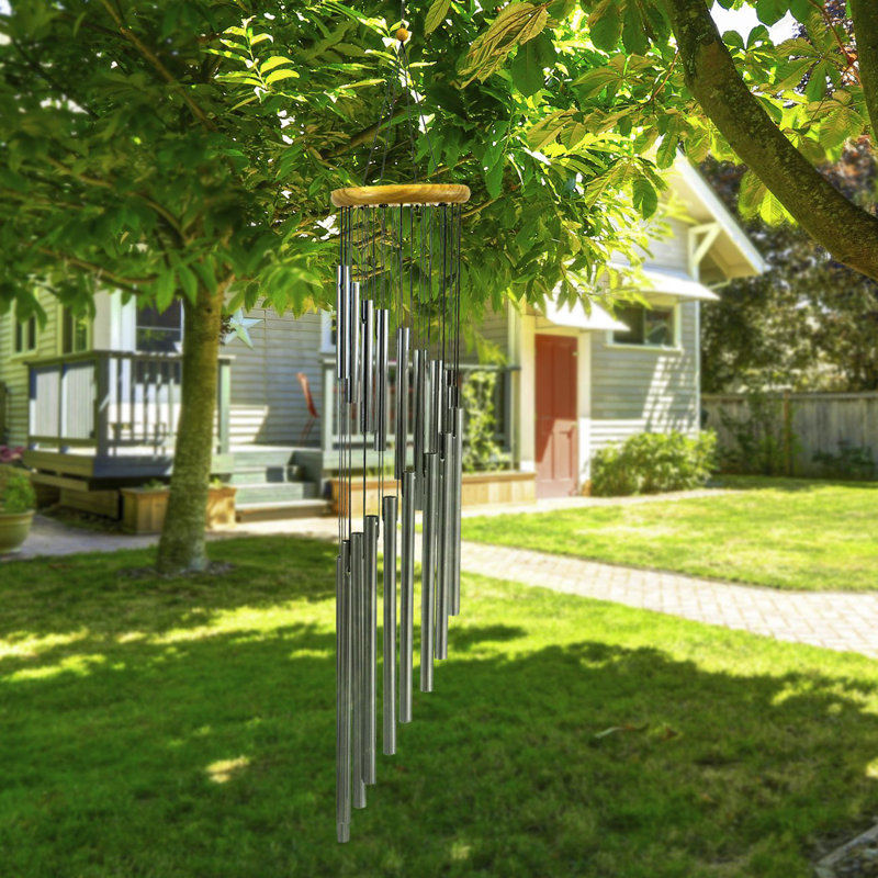 Sorbus 32-inch Black Aluminum Tubular Wind Chimes