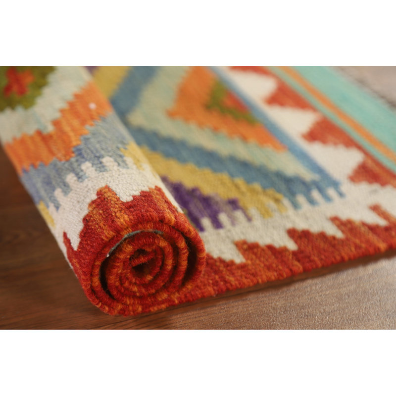 South Western Wool Kilim Oriental Rug 3x4