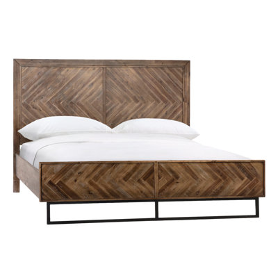 Holbrook Acacia and Iron Panel Bed